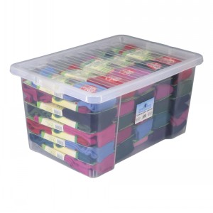 TML Clear Plastic Storage Box & Lid Size 09 (50 Litre)